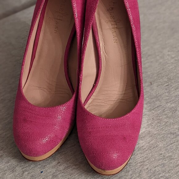 Women’s Cole Haan Nike Air Stiletto Platform heels. Fushia Size 7.5 B - Picture 2 of 7